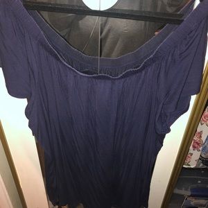 Torrid Navy Off the Shoulder Top